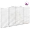 vidaXL Lučne gabionske ko&scaron;are 7 kom 400x30x220/240cm pocinčano željezo