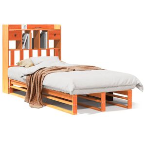 vidaXL Krevet s regalom za knjige bez madraca 100 x 200 cm od borovine