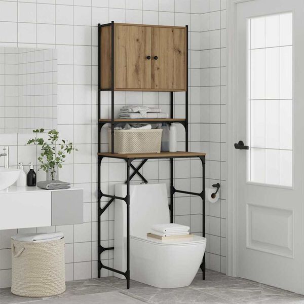 vidaXL Ormar za perilicu rublja Umjetnički hrast 68 x 48,5 x 194 cm