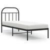 vidaXL Metalni okvir za krevet s uzglavljem crni 75x190 cm