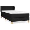 vidaXL Box spring krevet s madracem crni 90x190 cm od tkanine