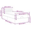 vidaXL Otomanski krevet s madracem svijetlosivi 100x200 cm tkanine