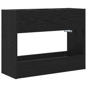 vidaXL Stalak za ki&scaron;obran Crni hrast 65 x 24 x 50 cm Konstruirano drvo
