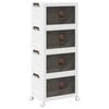 vidaXL Složiva kutija za pohranu kotačima 4nivoa 28 L 48x29,5x112,5 cm
