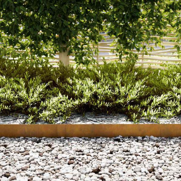 vidaXL Ograda oko Travnjaka 10 pcs Smeđa 100 x 0.05 x 20 cm