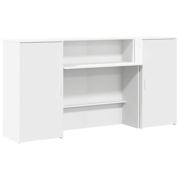 vidaXL Recepcijski stol bijeli 200x50x103,5 cm od konstruiranog drva