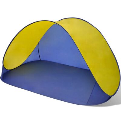vidaXL Vanjski šator za plažu sklopivi žuti