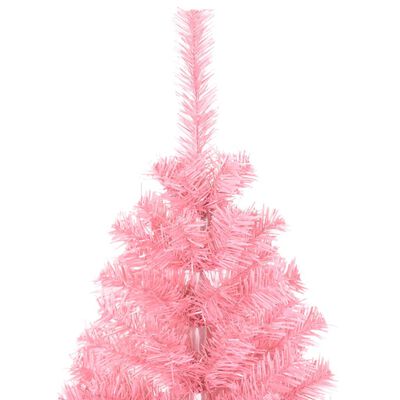 vidaXL Umjetno božićno drvce sa stalkom ružičasto 120 cm PVC