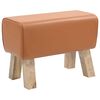 vidaXL klupa 60 x 30 x 45 cm Prava koža Smeđa