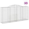 vidaXL Lučne gabionske ko&scaron;are 9 kom 300x50x140/160cm pocinčano željezo