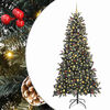 vidaXL Umjetno božićno drvce Zelena 240 cm PVC, Plastika i Čelik