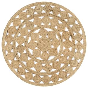 vidaXL Ručno rađeni pleteni tepih od jute 120 cm