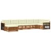 vidaXL Set vanjskih sofa s jastukom 7 pcs Prirodna i krem