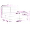 vidaXL LED Box Spring Krevet Tamno smeđa 200 x 200 cm tkanina