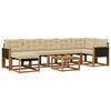vidaXL Set vanjskih sofa 8 kom. Prirodna i bež