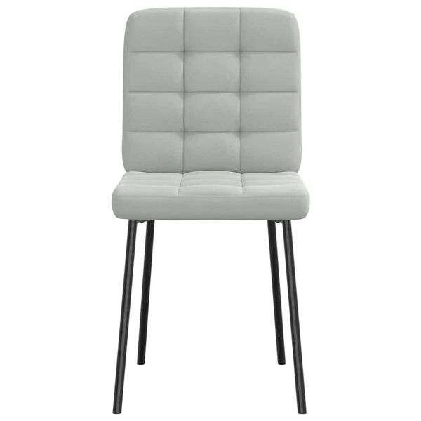 vidaXL Blagovaonske stolice 4 kom svjetlosive baršunaste