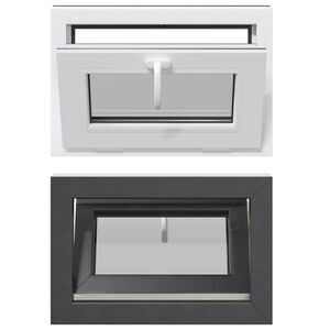 vidaXL Prozor za podrum RISOR 60 x 40 cm PVC i staklo Antracit