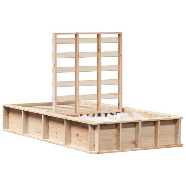 vidaXL Krevetna konstrukcija Smeđa 80 x 200 cm Čvrsto borovo drvo