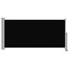 vidaXL Uvlačiva bočna tenda za terasu 120 x 300 cm crna