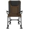vidaXL Ribička stolica s naslonima za ruke sklopiva smeđesiva