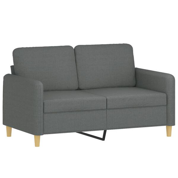vidaXL 2-dijelni set sofa s jastucima tamnosivi od tkanine