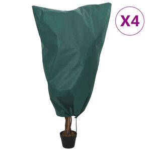 vidaXL Navlake od flisa za biljke s vezicom 4 kom 70 g/m&sup2; 0,8 x 0,8 m