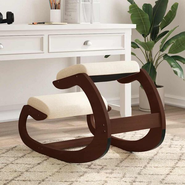 vidaXL Stolica klečalica krem 55 x 84 x 55 cm &scaron;perploča od breze