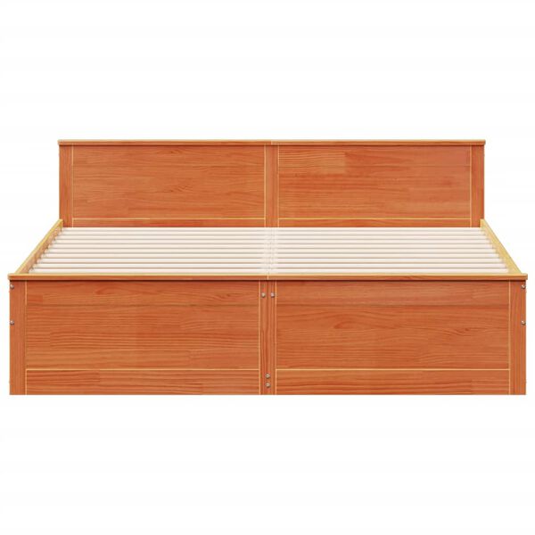 vidaXL Okvir kreveta bez madraca s uzglavljem 200x200 cm od borovine