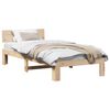 vidaXL Krevetna konstrukcija Prirodna 75 x 190 cm Čvrsto borovo drvo