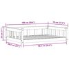 vidaXL Krevet za psa Vosak smeđa 100 x 70 x 28 cm Čvrsto borovo drvo