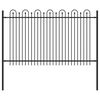 vidaXL Ograda sa &scaron;iljkom i lukom Crna 200 x 130 cm