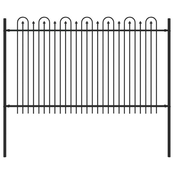 vidaXL Ograda sa &scaron;iljkom i lukom Crna 200 x 130 cm