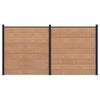 vidaXL Panel ograde 2 pcs WPC i aluminij Smeđa