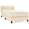 vidaXL Krevet s oprugama i madracem krem 90 x 200 cm od tkanine