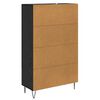 vidaXL Highboard Crni hrast 69,5 x 31 x 115 cm Konstruirano drvo