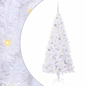 vidaXL Umjetno božićno drvce s stalakom Bijelo 180 cm PVC i čelik