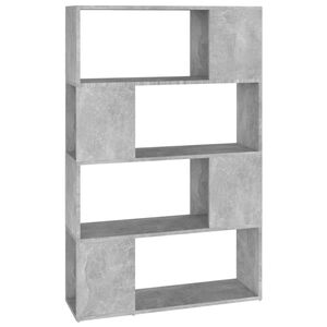 vidaXL Ormarić za knjige / pregrada boja betona 80x24x124,5 cm drveni