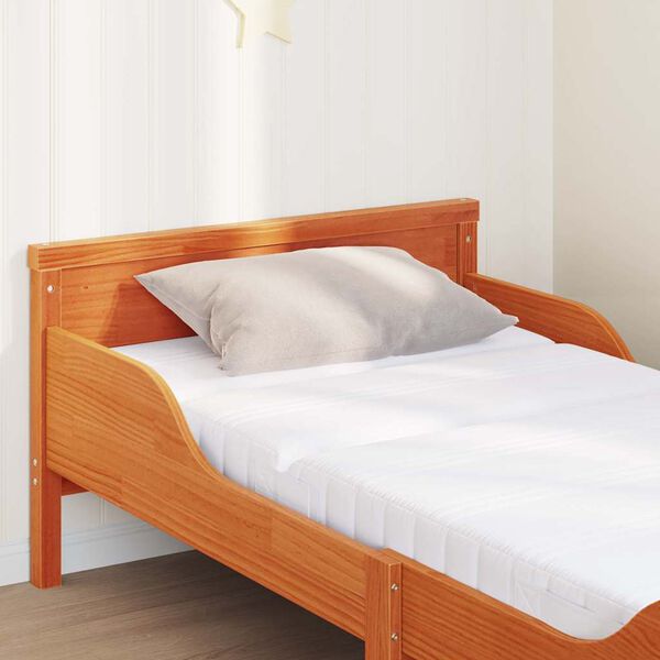 vidaXL Krevetna konstrukcija Smeđa 80 x 200 cm Čvrsto borovo drvo