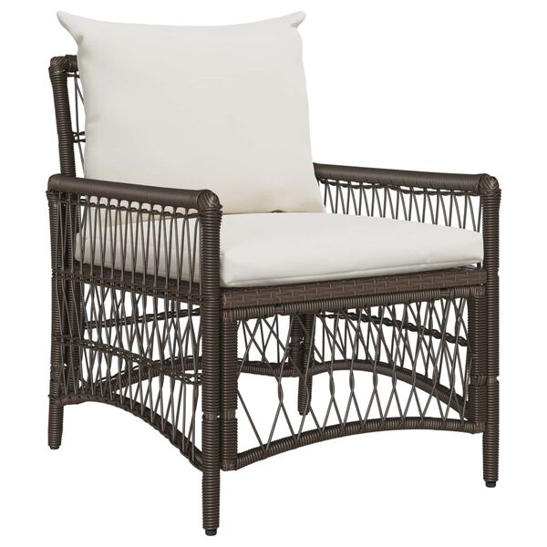 vidaXL Vrtna stolica Smeđa 60 x 70 x 78cm poliratan