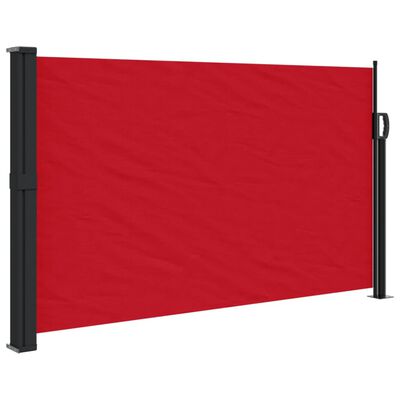vidaXL Bočna tenda na uvlačenje crvena 120 x 500 cm
