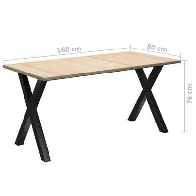 vidaXL Blagovaonski stol 160 x 80 x 76 cm od borovine