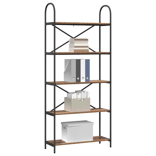 vidaXL Polica Staro drvo 80 x 30 x 183 cm Konstruirano drvo