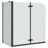 vidaXL Ograda za tu&scaron; Crna 120 x 68 x 130 cm ESG staklo i aluminij