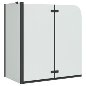 vidaXL Ograda za tu&scaron; Crna 120 x 68 x 130 cm ESG staklo i aluminij