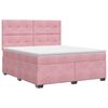 vidaXL Boxspring krevet s madracem Ružičasta 160 x 200 cm Bar&scaron;un