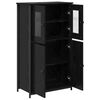 vidaXL Highboard Crni hrast 62 x 32 x 106,5 cm Konstruirano drvo