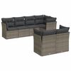 vidaXL 7-dijelni set vrtnih sofa sivi od poliratana
