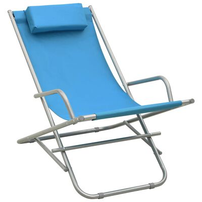 vidaXL Stolice za ljuljanje 2 kom čelične plave