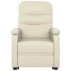 vidaXL Masažna fotelja na podizanje od umjetne kože krem bijela