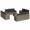 vidaXL 13-dijelni set vrtnih sofa od poliratana s jastucima sivi